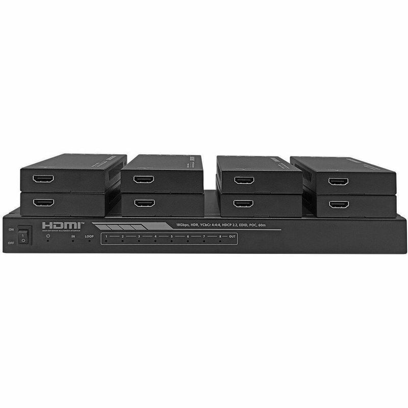 MONOPRICE BLACKBIRD 4K HDMI 2.0 1X8 SPLITTER EXTENDER COMPLETE SOLUTION KIT-- 18 - Thumbnail 5