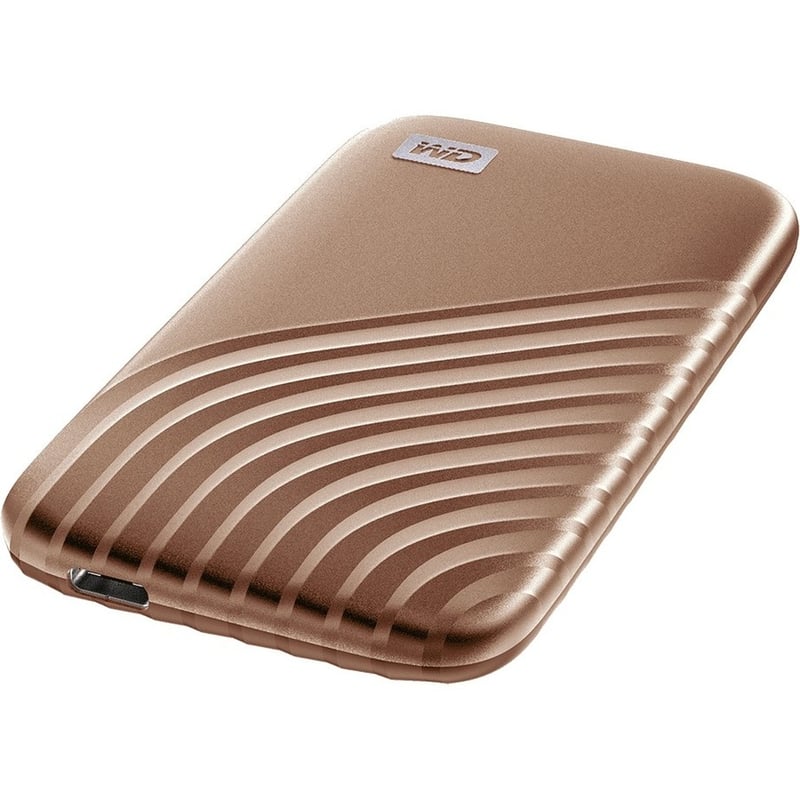 WD My Passport WDBAGF0010BGD-WESN 1 TB Portable Solid State Drive - External - Gold - Thumbnail 4