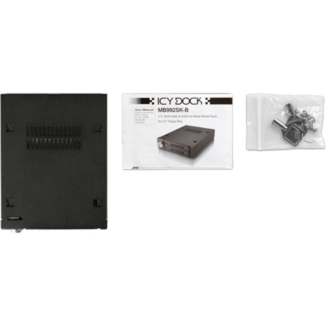 Icy Dock MB992SK-B Drive Bay Adapter Internal - Matte Black - Thumbnail 2
