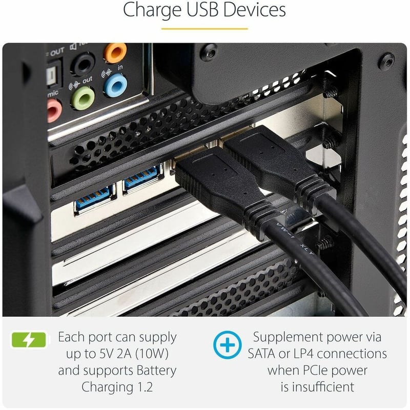 4-PORT USB-A PCIE CARD 5GBPS 4X USB CONTROLLERS PCI EXPRESS CARD