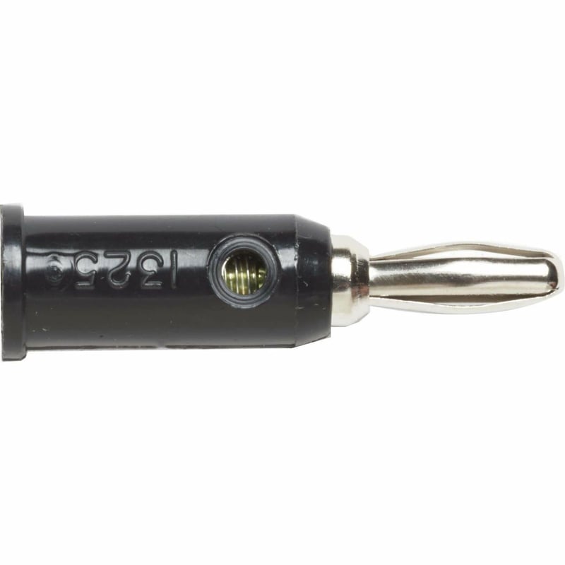 Pomona Do-It-Yourself Solderless Stackup Banana Plug, 10 Per Package, Black