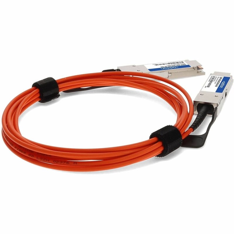 AddOn MSA and TAA Compliant 40GBase-AOC QSFP+ to QSFP+ Orange Active Optical Cable (850nm, MMF, 1m) - Thumbnail 5