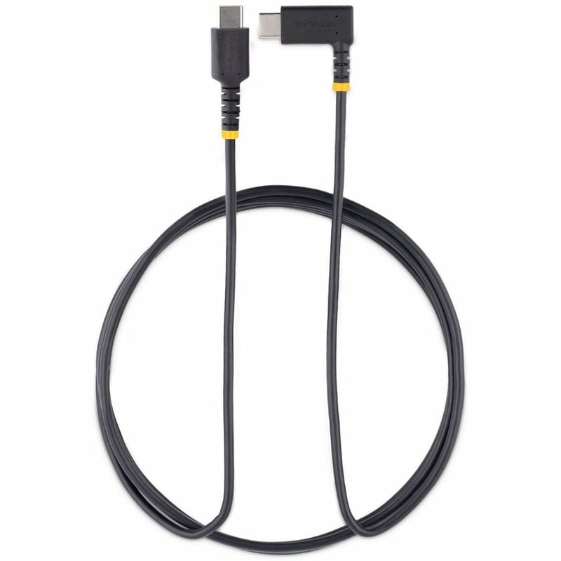 StarTech.com 6ft (2m) USB C Charging Cable Right Angle, 60W PD 3A, Heavy Duty Fast Charge USB-C Cable, Durable Rugged Aramid Fiber - Thumbnail 3