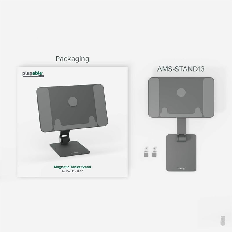 Plugable Magnetic Tablet Holder for MagSafe iPad Pro 12.9 Stand Portable - Thumbnail 4