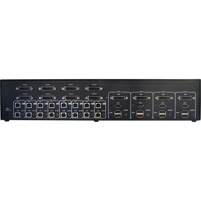 Black Box NIAP 3.0 Secure 8-Port Matrix-2 User DVI-I KVM Switch, CAC - Thumbnail 2