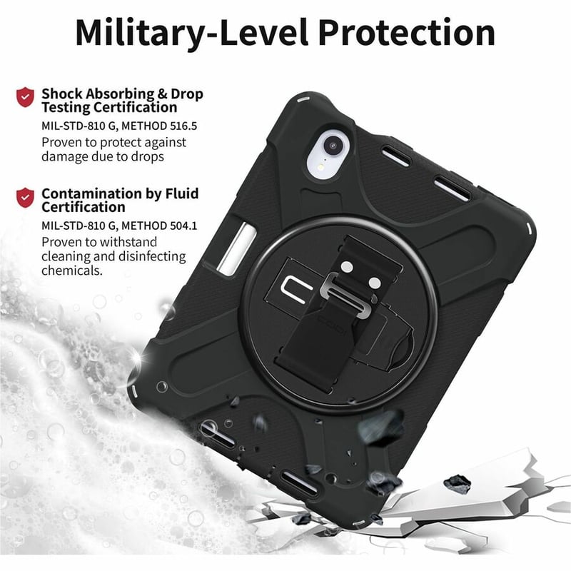 CODi Rugged Carrying Case Apple iPad Mini 6 Tablet - Black - Thumbnail 3