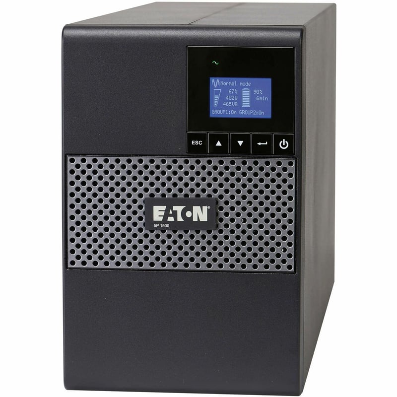Eaton 5P UPS 1440VA 1100W 120V Line-Interactive UPS, 5-15P, 8x 5-15R Outlets, True Sine Wave, Cybersecure Network Card Option, Tower - Thumbnail 1