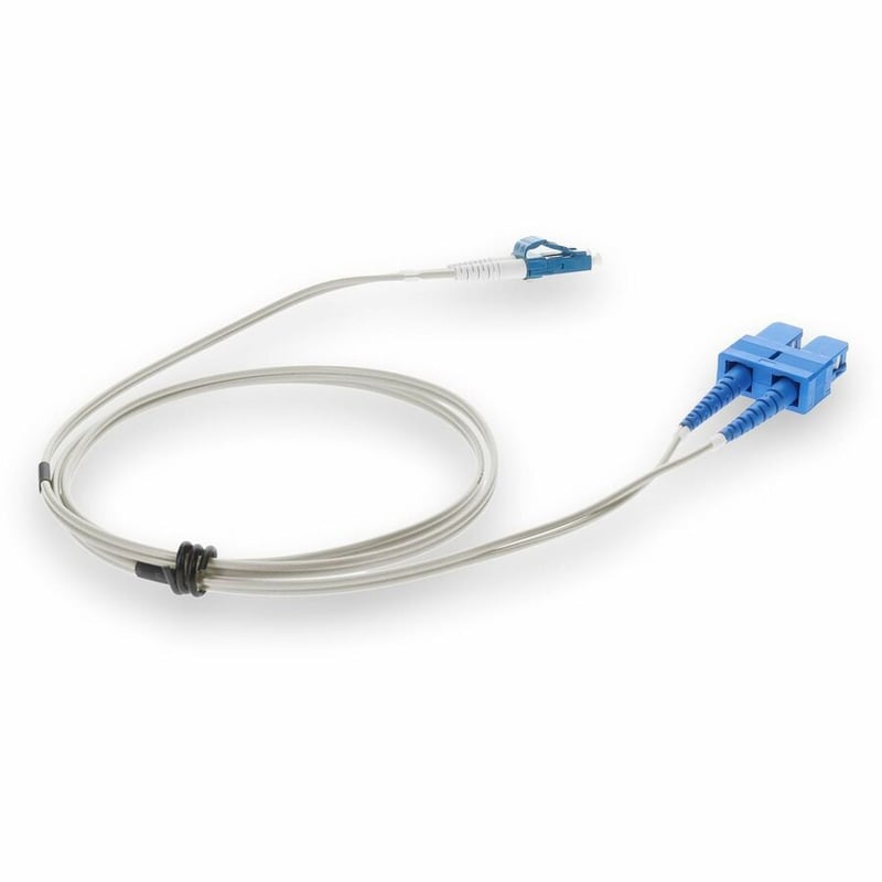 AddOn 10m SC to LC Gray OS2 Duplex OFNR (Riser-Rated) SMF Fiber Patch Cable - Thumbnail 5