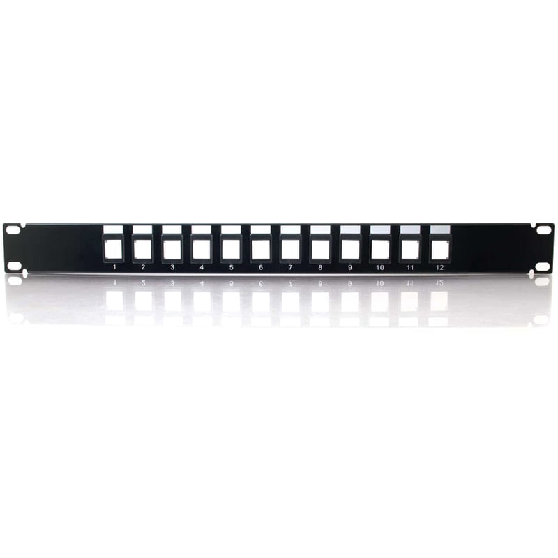 C2G 12-Port Blank Keystone/Multimedia Patch Panel - Thumbnail 2