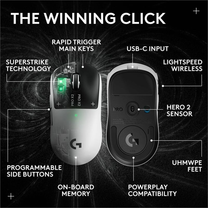 PRO X2 SUPERSTRIKE PRO MOUSE LUNAR ECLIPSE - Thumbnail 4