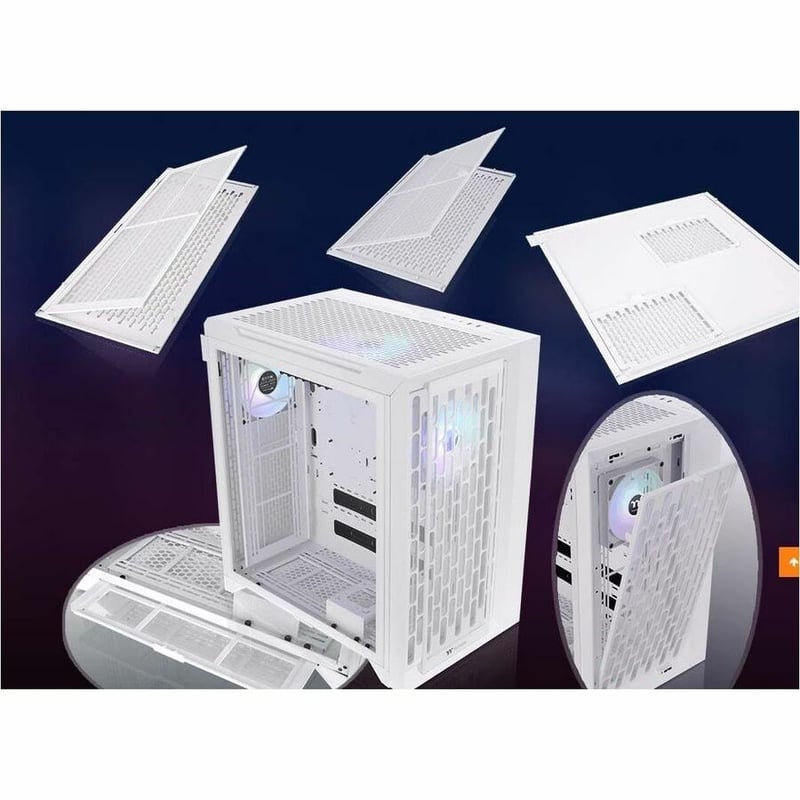 Thermaltake CTE C700 TG ARGB Snow Mid Tower Chassis - Thumbnail 2