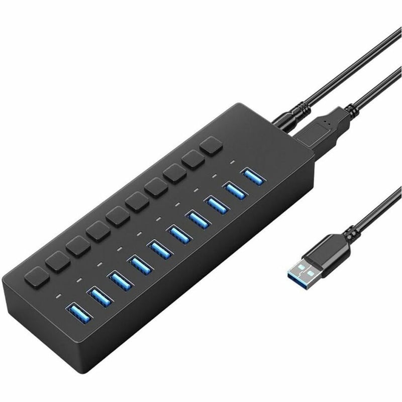 10 IN 1 USB A 3.0 5GBPS USB HUB CABLE AND DC POWER SUPPLY INCLUDED - Thumbnail 1
