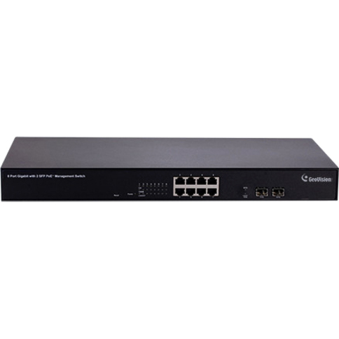 GeoVision 8-Port Gigabit 802.3at Web Management PoE Switch - Thumbnail 2