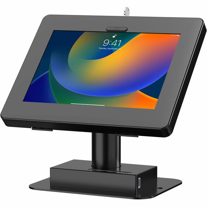 CTA Digital Desk Mount for Tablet, Kiosk, Enclosure, Holder - Landscape/Portrait - Thumbnail 1
