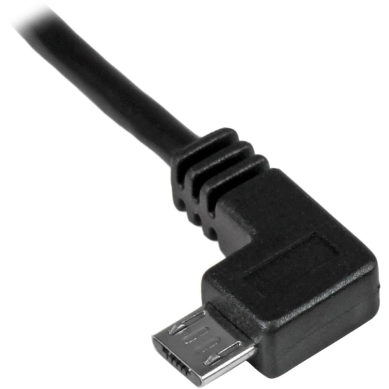 StarTech.com 0.5 m Left Angle Micro USB Cable - Charge and Sync Cable - USB to Micro USB - 24 AWG - Thumbnail 2