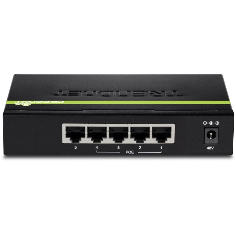TRENDnet 5-Port Gigabit PoE+ Switch, 31 W PoE Budget, 10 Gbps Switching Capacity, Data & Power Through Ethernet To PoE Access Points And IP Cameras, Full & Half Duplex, Black, TPE-TG50g - Thumbnail 3