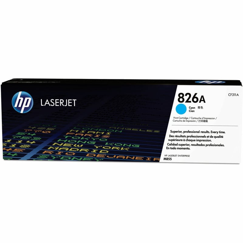 HP 826A (CF311A) Original Standard Yield Laser Toner Cartridge - Single Pack - Cyan - 1 Each - Thumbnail 1