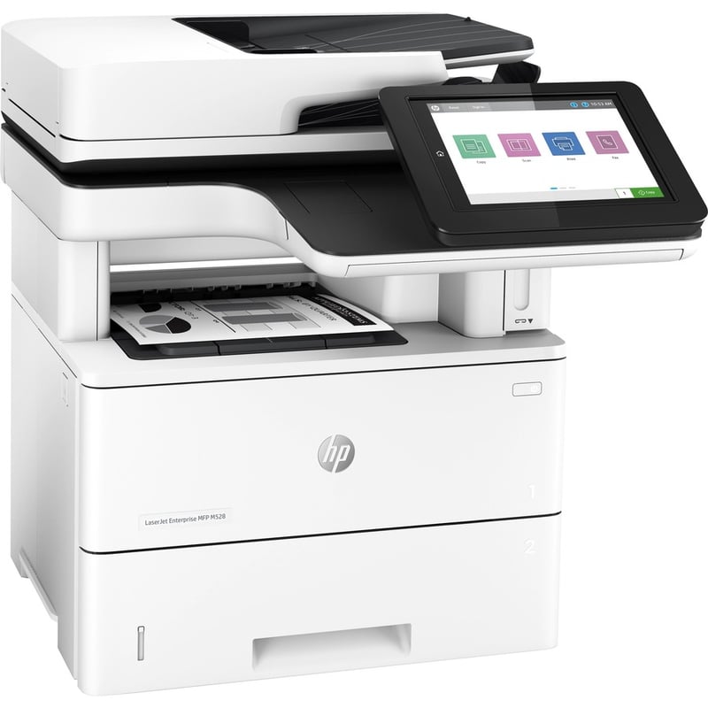 HP LaserJet Enterprise M528 M528f Laser Multifunction Printer-Monochrome-Copier/Fax/Scanner-52 ppm Mono Print-1200x1200 dpi Print-Automatic Duplex Print-150000 Pages-650 sheets Input-Color Flatbed Scanner-600 dpi Optical Scan-Appl - Thumbnail 5