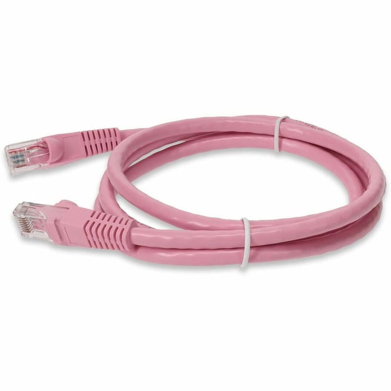 AddOn 6ft RJ-45 (Male) to RJ-45 (Male) Pink Cat6 Straight UTP PVC Copper Patch Cable - Thumbnail 2