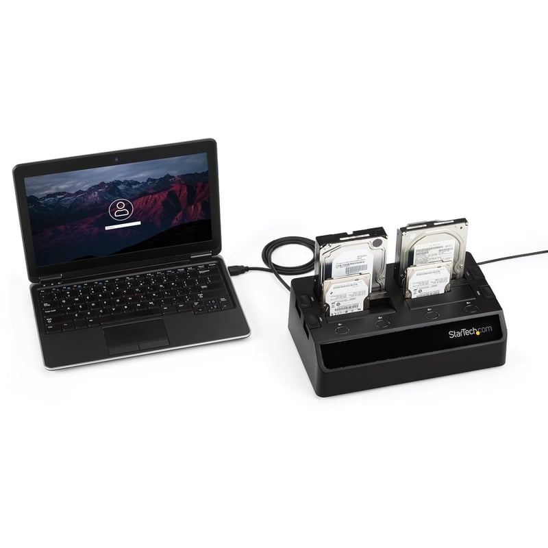 StarTech.com 4-Bay USB 3.0 to SATA Hard Drive Docking Station, 2.5/3.5" SATA III (6Gbps) SSD/HDD Dock, USB Hard Drive Bay, Top-Loading - Thumbnail 5