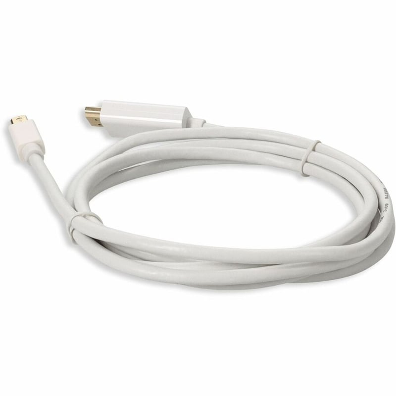 AddOn 6ft Mini-DisplayPort Male to HDMI Male White Cable For Resolution Up to 2560x1600 (WQXGA) - Thumbnail 3