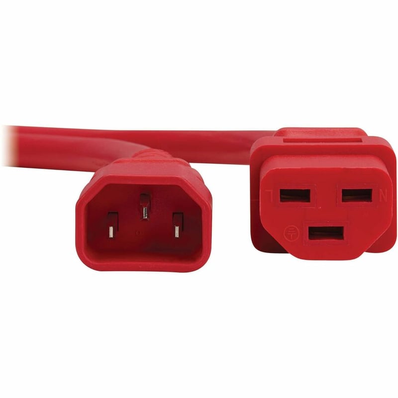 POWER CORD C14 C21 HEAVY-DUTY 15A 250V 14 AWG 3FT RED - Thumbnail 3