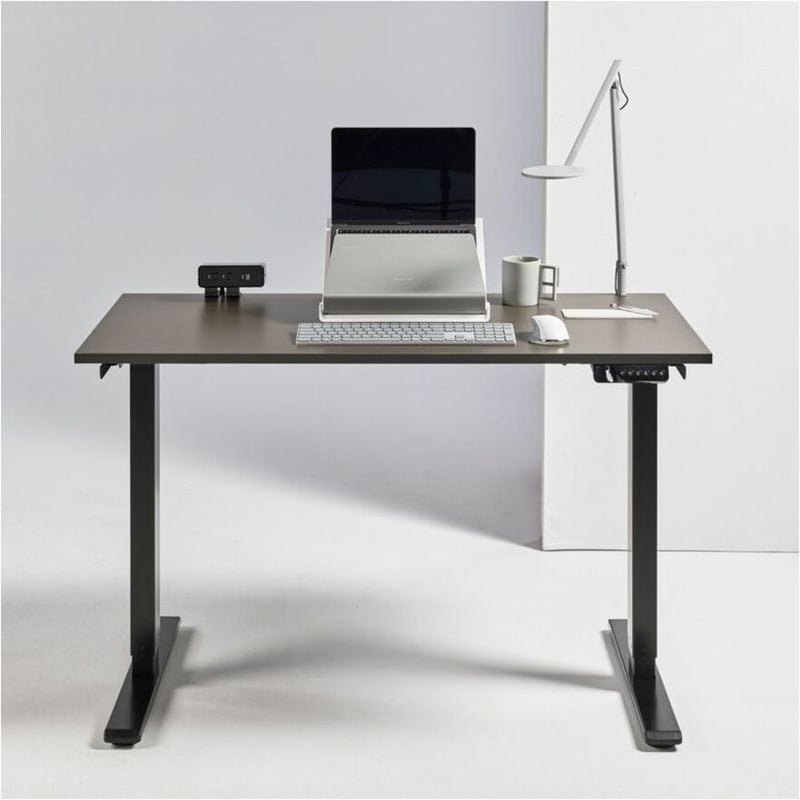 EFLOAT GO 2.0 SIT/STAND T-FOOT STYLE TABLE WITH 30 X 58 BLACK LAMINATE SURFACE A - Thumbnail 4