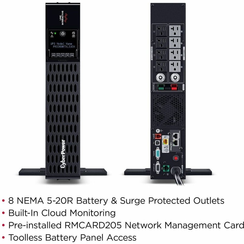 CyberPower Smart App Sinewave PR2200RTXL2UC 2200VA Rack/Tower UPS