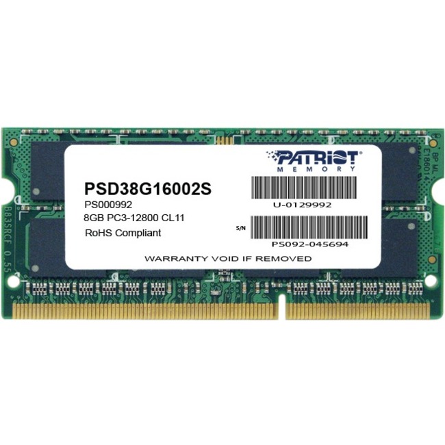 PATRIOT SL 8GB 1600MT/S DDR3 SODIMM