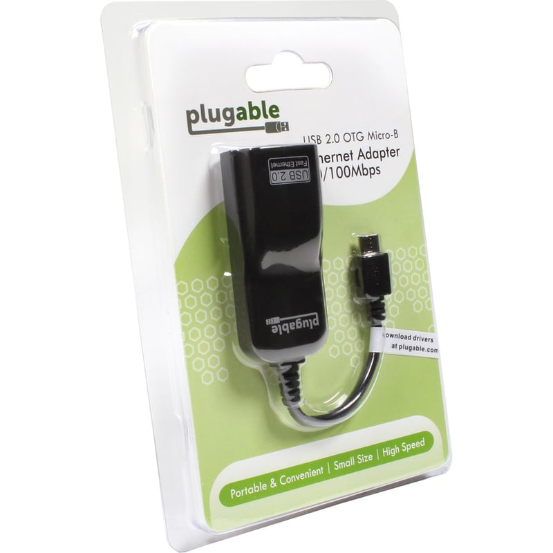 Plugable USB 2.0 OTG Micro-B to 100Mbps Fast Ethernet Adapter - Thumbnail 4