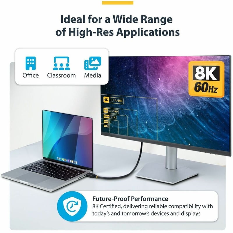 3FT HDMI 2.1 CABLE 8K 60HZ CERTIFIED ULTRA HIGH SPEED HDMI - Thumbnail 3