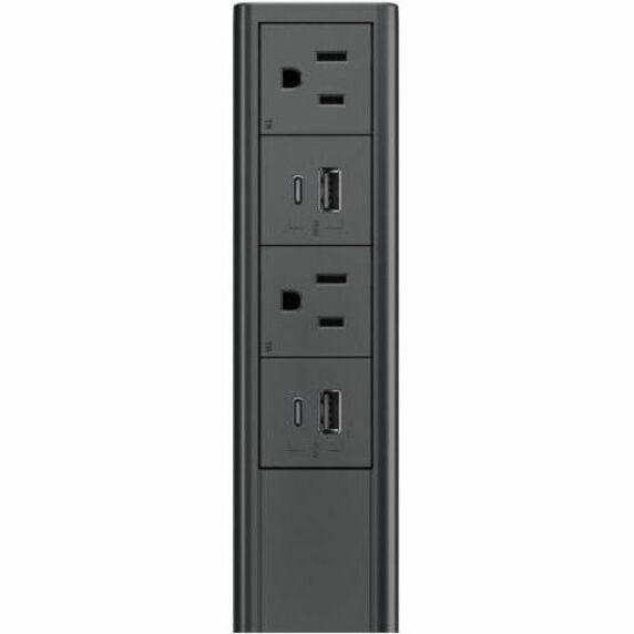 Wiremold Dash Series Power Tower - Graphite - Thumbnail 2