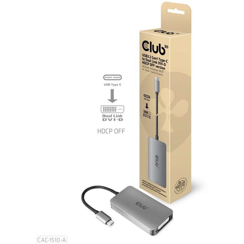 Club 3D DVI-D/USB-C Video Adapter - Thumbnail 2