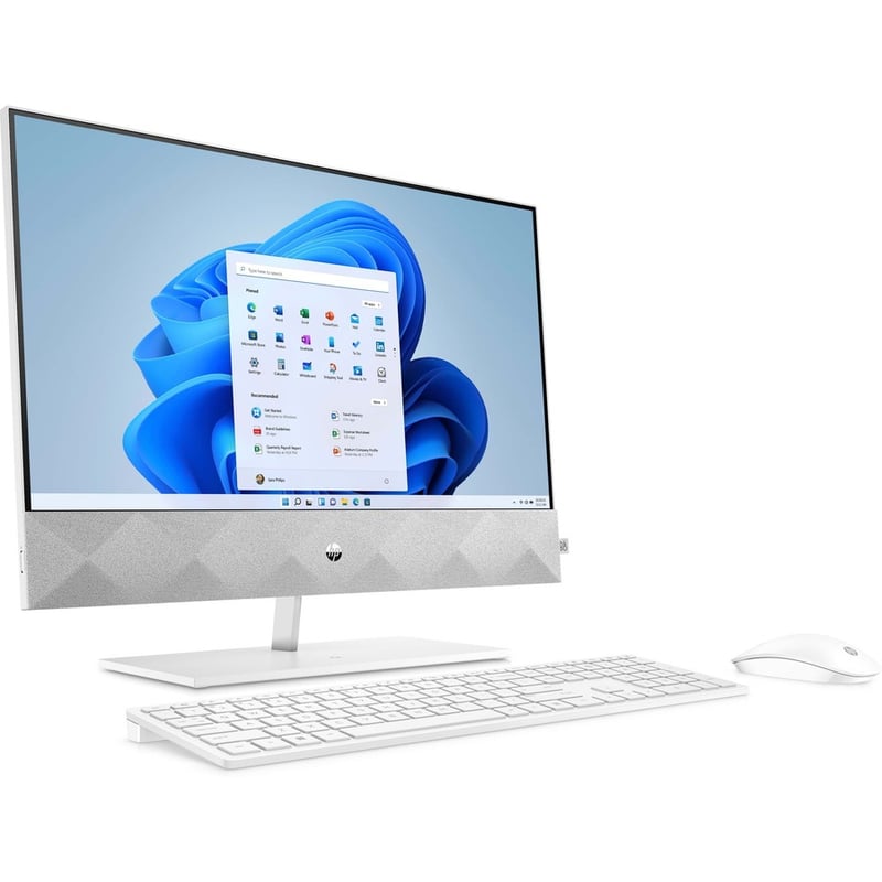 HP Pavilion 24-k0011 All-in-One Computer - Intel Core i3 10th Gen i3-10100T - 8 GB - 256 GB SSD - 23.8" Full HD Touchscreen - Desktop - Snowflake White - Thumbnail 2