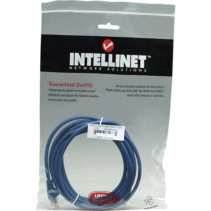 Intellinet Network Solutions Cat5e UTP Network Patch Cable, 50 ft (15.0 m), Blue - Thumbnail 4