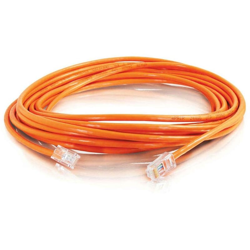 C2G-14ft Cat5E Non-Booted Crossover Unshielded (UTP) Network Patch Cable - Orange - Thumbnail 2