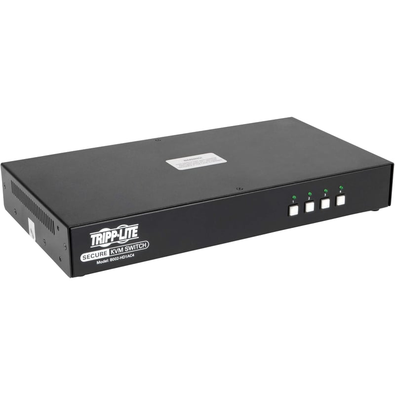 Tripp Lite by Eaton Secure KVM Switch 4-Port HDMI to DisplayPort 4K NIAP PP3.0 Certified Audio CAC Single Monitor TAA - Thumbnail 1