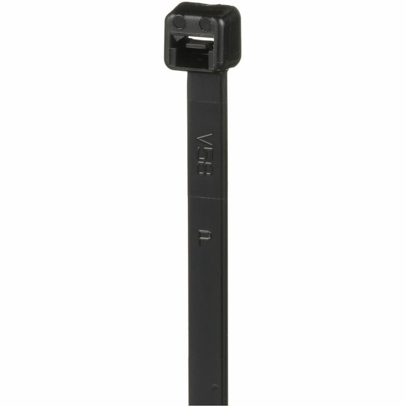 Panduit Cable Tie, Black, UV Nylon 612, 9.8" , 50lb, PK100 - Thumbnail 3