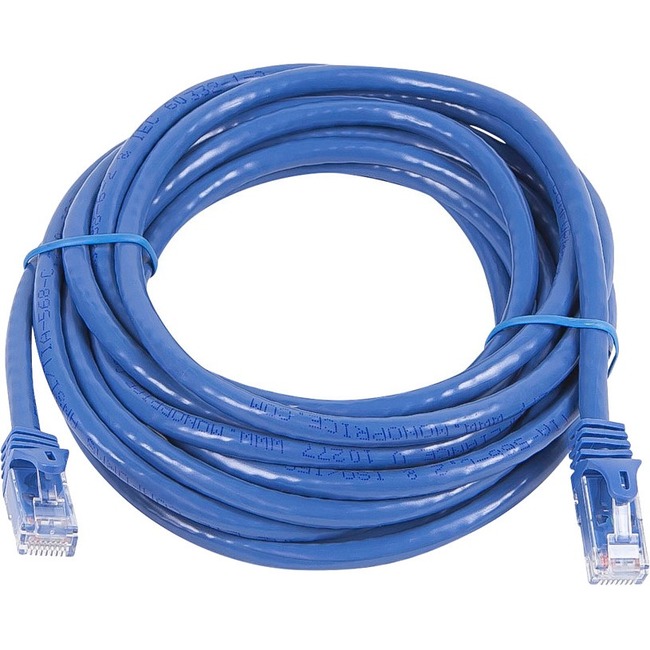 FLEXBOOT SERIES CAT5E 24AWG UTP ETHERNET NETWORK PATCH CABLE, 14FT BLUE