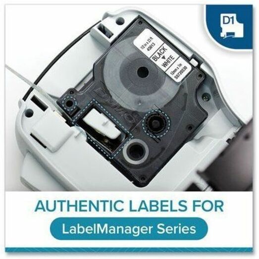 SANFORD DYMO LABELMANAGER D1 TAPE 1000 BLACK ON WHITE - 45113 - Thumbnail 2
