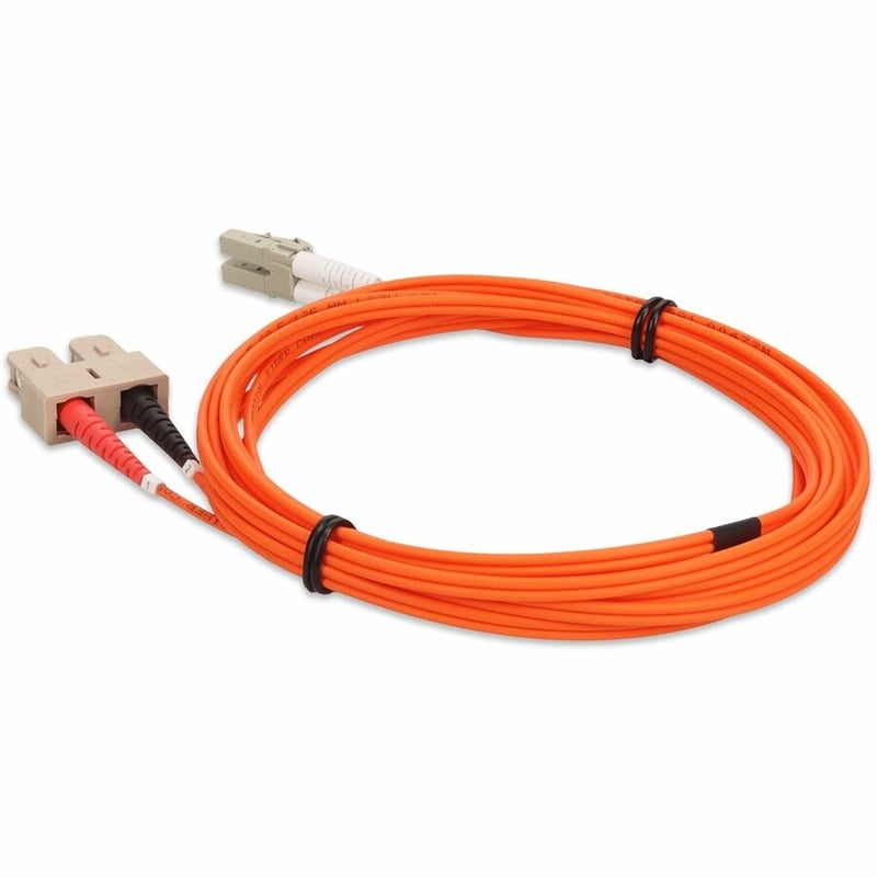 AddOn 3m SC to LC Orange OM1 Duplex LSZH MMF Fiber Patch Cable - Thumbnail 3