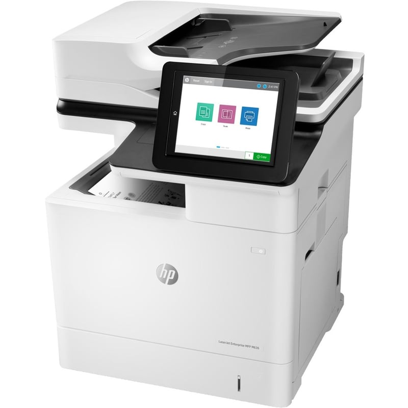 HP LaserJet M636fh Laser Multifunction Printer-Monochrome-Copier/Fax/Scanner-75 ppm Mono Print-1200x1200 Print-Automatic Duplex Print-300000 Pages Monthly-650 sheets Input-Color Scanner-600 Optical Scan-Monochrome Fax-Gigabit Ethe - Thumbnail 2