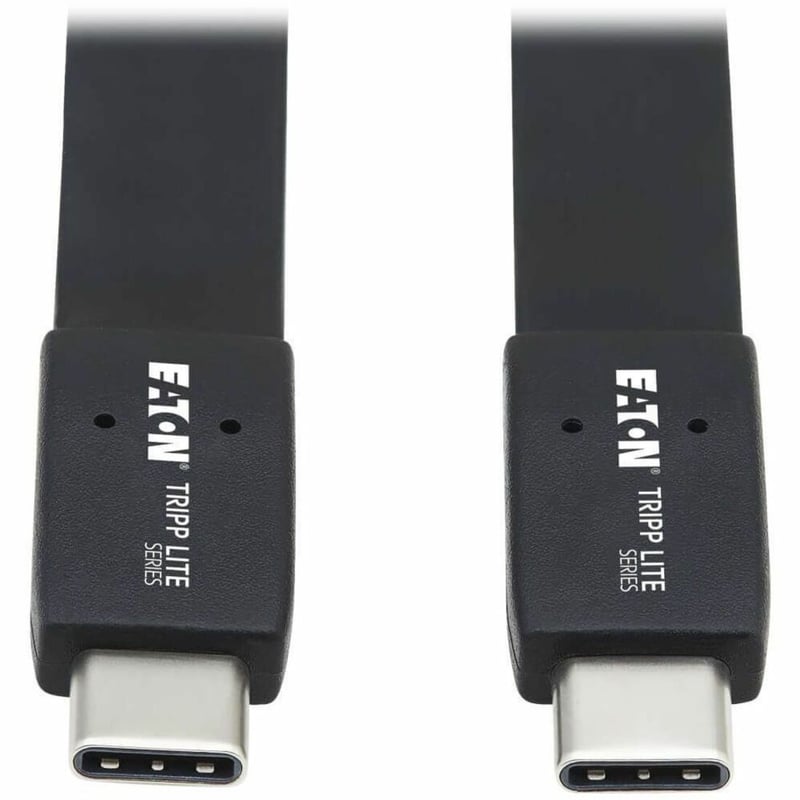 Tripp Lite by Eaton USB-C Flat Cable (M/M) - USB 3.2 Gen 2 (10 Gbps) Thunderbolt 3 Compatible 3 ft. (0.91 m) - Thumbnail 1