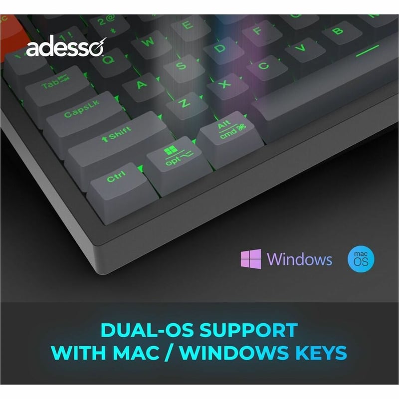 WIRED/WRELESS/B/T MULTI-OS MECH COMPACT KB W/COPILOT AI HOTKEY - Thumbnail 5