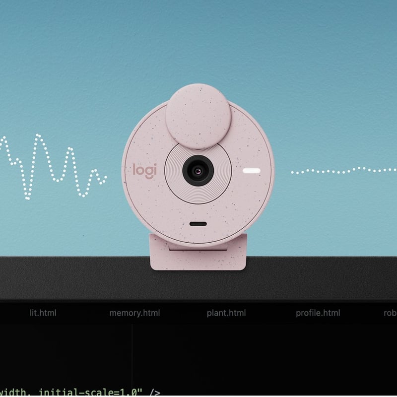 Logitech BRIO 300 Webcam - 2 Megapixel - 30 fps - Rose - USB Type C - Retail - Thumbnail 4