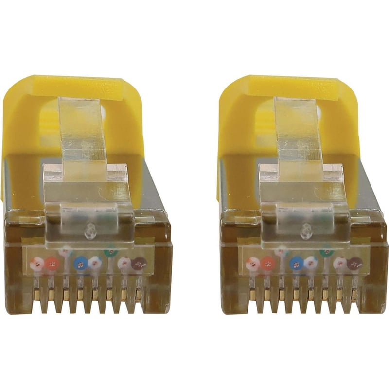 Eaton Tripp Lite Series Cat6a 10G Snagless Shielded Slim STP Ethernet Cable (RJ45 M/M), PoE, Yellow, 7 ft. (2.1 m) - Thumbnail 3