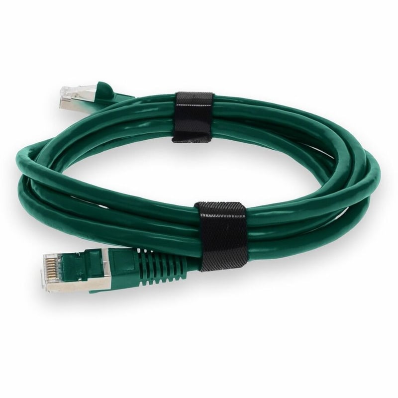 AddOn 3ft Green CAT 7 Shielded (S/FTP) PVC Ethernet Cable Snagless Bubble Boot RJ-45 M/M - Thumbnail 2