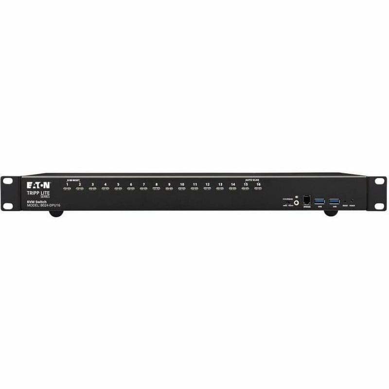 Tripp Lite by Eaton 16-Port DisplayPort/USB KVM Switch with Audio/Video and USB Peripheral Sharing 4K 60 Hz 1U Rack-Mount - Thumbnail 3