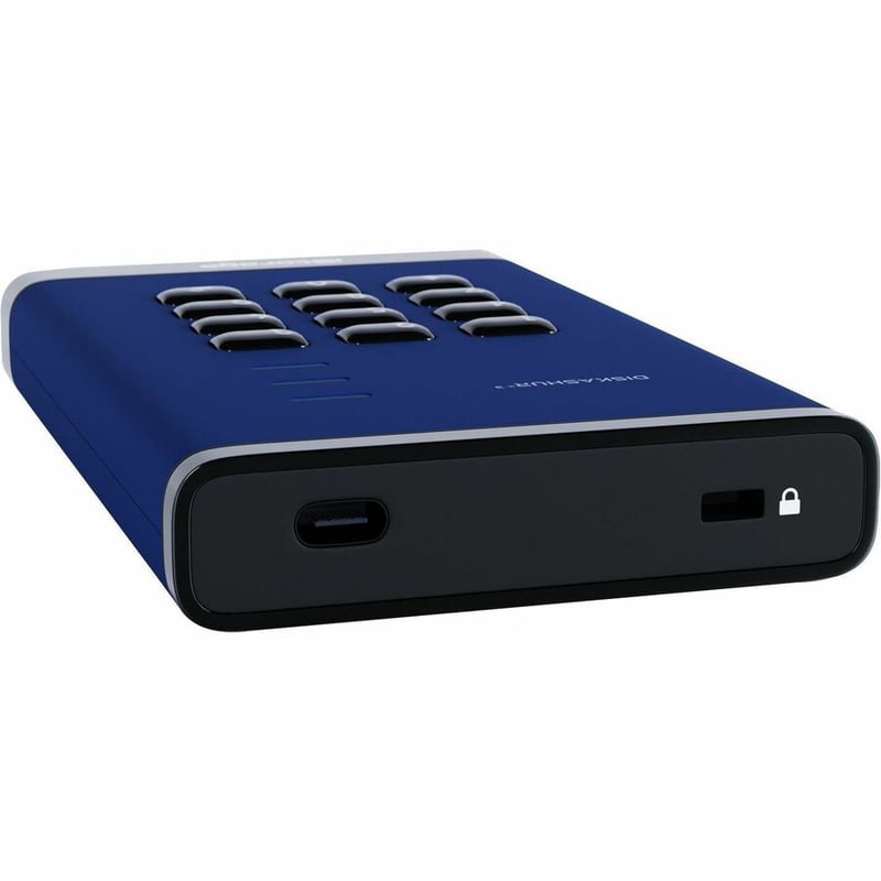 iStorage diskAshur3 16 TB Portable Solid State Drive | Blue | Incorporated Common Criteria EAL 5+ | PIN protected | AES 256-bit Full Disk Hardware Encryption | Dust/Water Resistant | TAA Compliant - Thumbnail 5