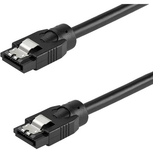 StarTech.com 0.6 m Round SATA Cable - Latching Connectors - 6Gbs SATA Cord - SATA Hard Drive Power Cable - (SATRD60CM) - Thumbnail 1